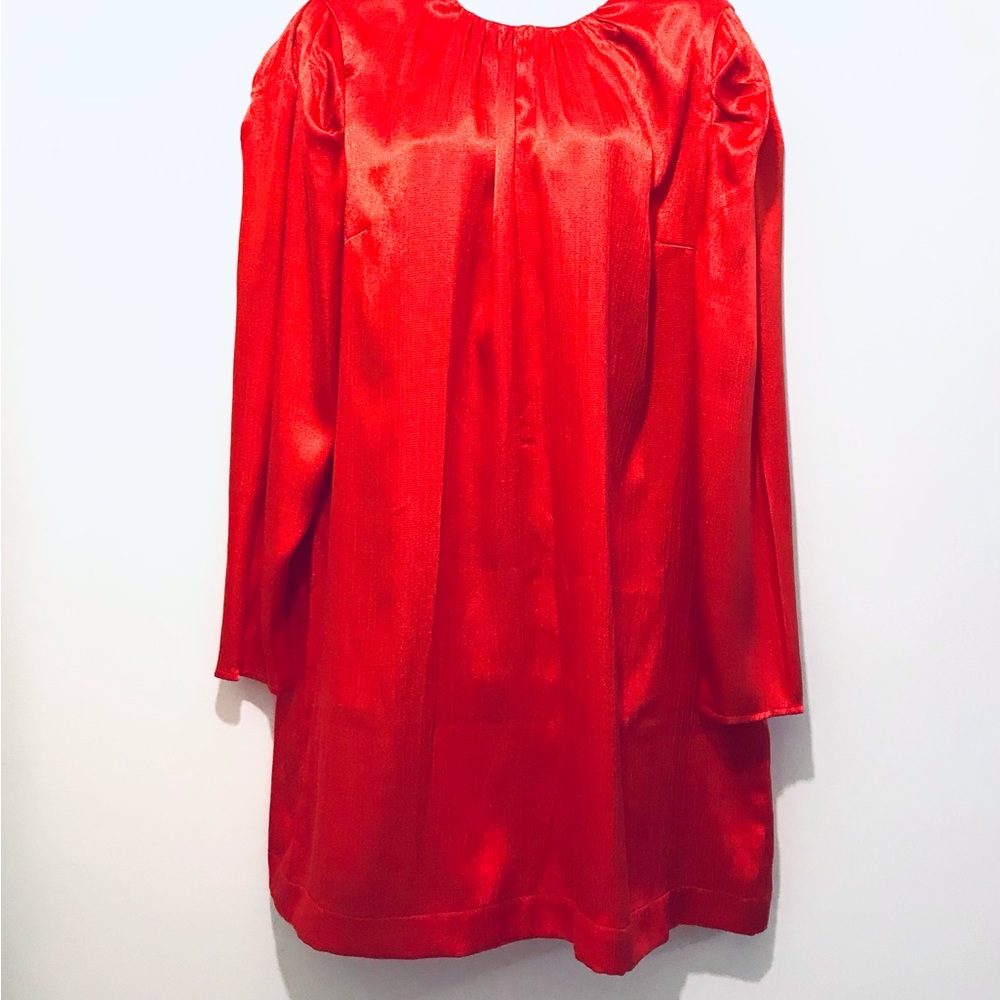 NINE WEST Luxe Animal Red Casual Sheath Party Dress Size Large